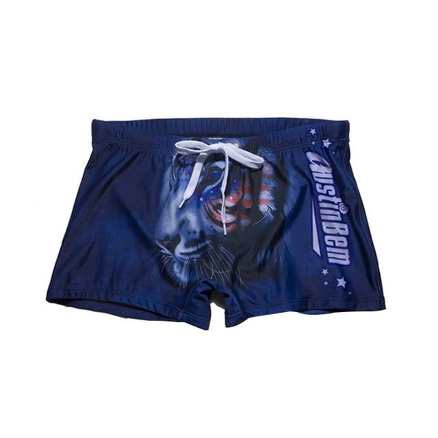 New Male Swimwear Men's Swimming Shorts Trunks Men Beachwear Beach Swimsuit Sport Eagle Flag Print Summer Surf Boxer Mens Shorts