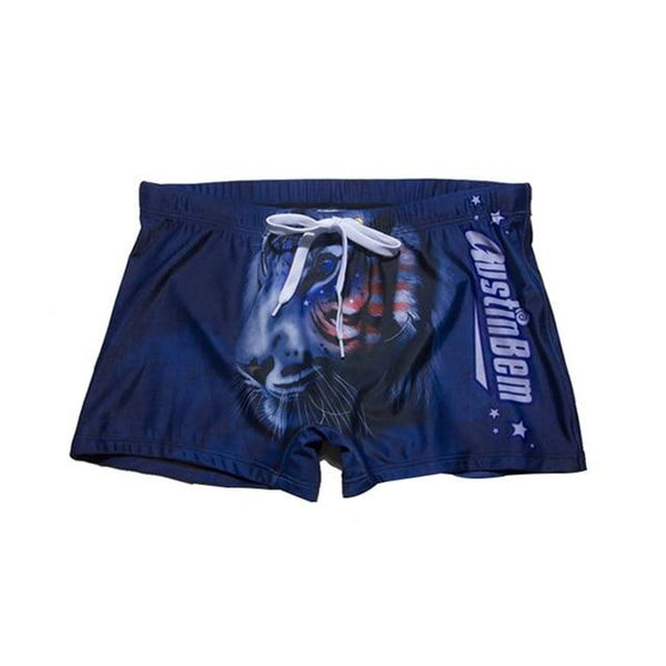 New Male Swimwear Men's Swimming Shorts Trunks Men Beachwear Beach Swimsuit Sport Eagle Flag Print Summer Surf Boxer Mens Shorts