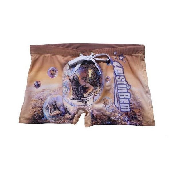 New Male Swimwear Men's Swimming Shorts Trunks Men Beachwear Beach Swimsuit Sport Eagle Flag Print Summer Surf Boxer Mens Shorts