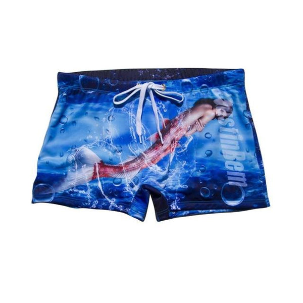 New Male Swimwear Men's Swimming Shorts Trunks Men Beachwear Beach Swimsuit Sport Eagle Flag Print Summer Surf Boxer Mens Shorts