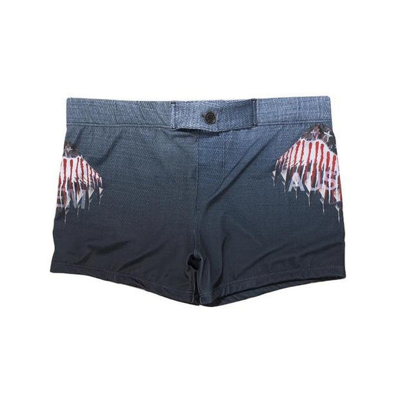 New Male Swimwear Men's Swimming Shorts Trunks Men Beachwear Beach Swimsuit Sport Eagle Flag Print Summer Surf Boxer Mens Shorts