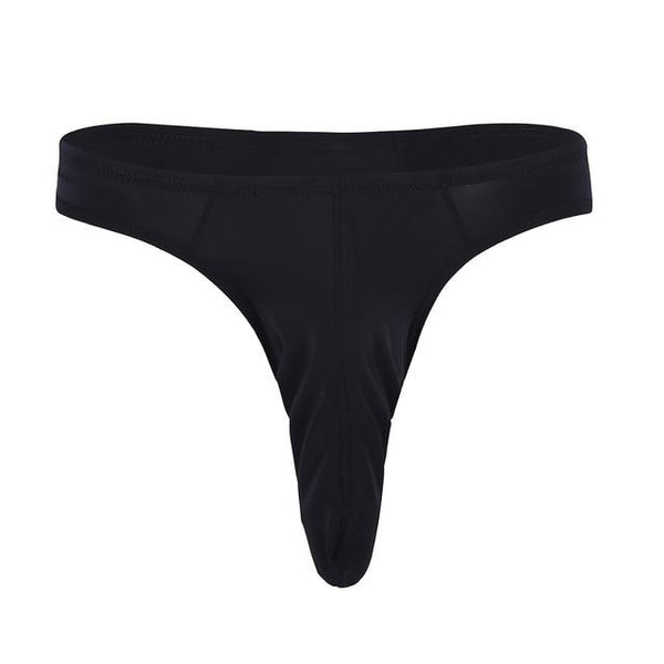 Swimwear Men Swimsuit Gay Underwear Thong Bikinis Briefs Lingerie Silky Long Sheath Elephant Nose Pouch T-back Male Underpants