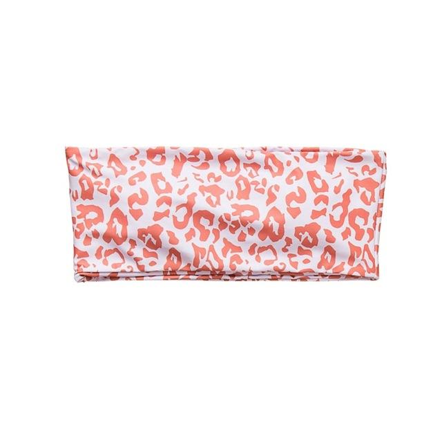 Floral Bikini Set Sexy Bandeau Swimwear Women Mixed Size Swimsuit Free Match Upper Bikini Halter Bathing Suit Beachwear Printed