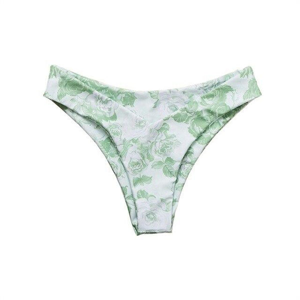 Floral Bikini Set Sexy Bandeau Swimwear Women Mixed Size Swimsuit Free Match Upper Bikini Halter Bathing Suit Beachwear Printed