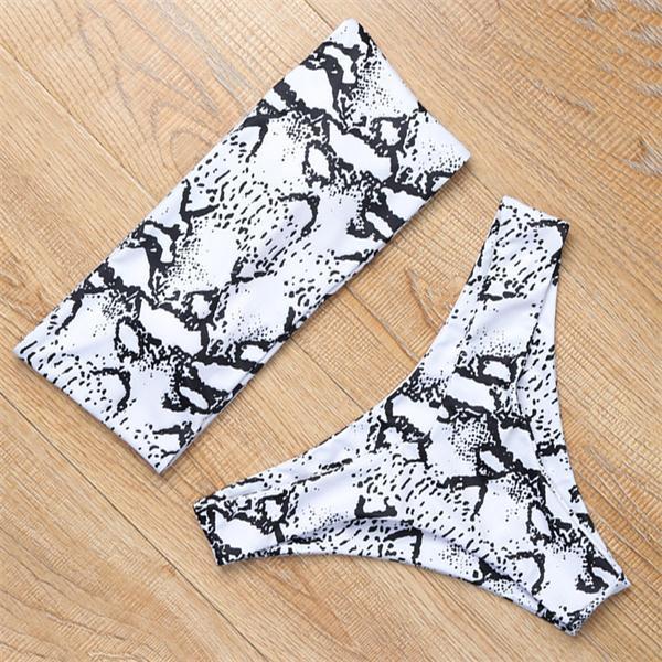 Floral Bikini Set Sexy Bandeau Swimwear Women Mixed Size Swimsuit Free Match Upper Bikini Halter Bathing Suit Beachwear Printed