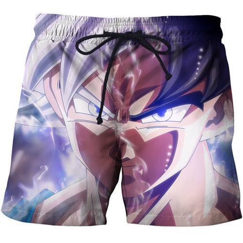 3D dragon ball beach pants summer swimsuit beach watermark case flower series pants men's streetwear hip-hop style full size men