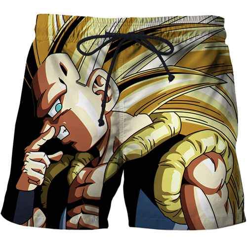 3D dragon ball beach pants summer swimsuit beach watermark case flower series pants men's streetwear hip-hop style full size men