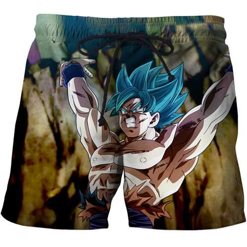 3D dragon ball beach pants summer swimsuit beach watermark case flower series pants men's streetwear hip-hop style full size men