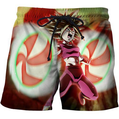 3D dragon ball beach pants summer swimsuit beach watermark case flower series pants men's streetwear hip-hop style full size men