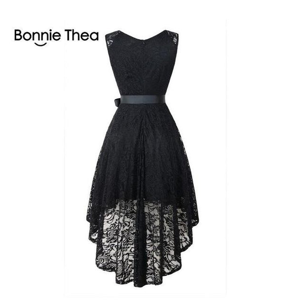 Bonnie thea Summer Women's Sleeveless Lace Dress Women's Blue Large Size Party with Elegant 5xl Dress