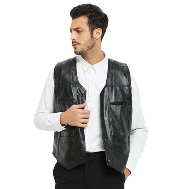 2019 Brand Autumn Spring Casual Zipper Leather Jacket