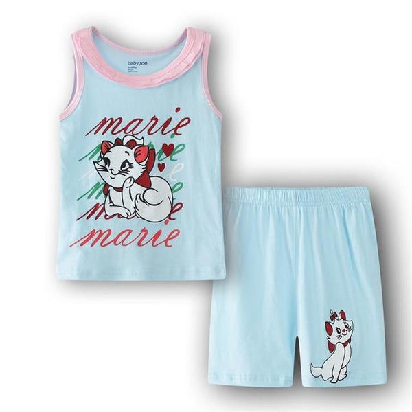 Summer Girls Princess Pajamas Baby Cartoon Clothing Sets Kids Pyjamas Pijamas Boys Girls short Sleeve Sleepwear Night wear