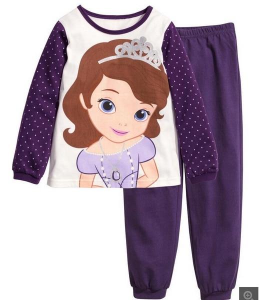 Long Sleeve Pajamas Cotton Cartoon Children Pyjamas Clothing Sets Kids Pijamas Toddler Clothes Suits Baby Girls Sleepwear YW261