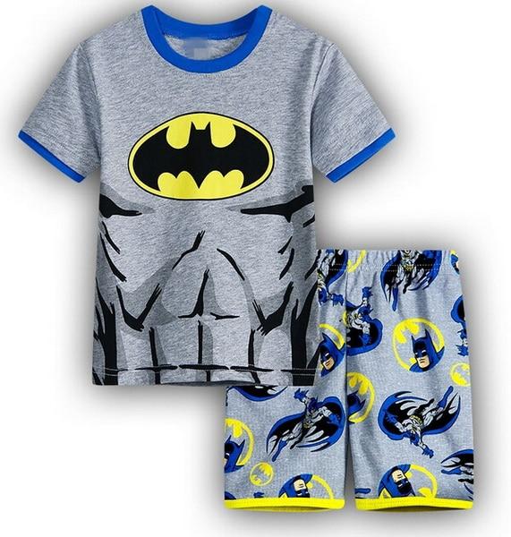 2016 New Arrival Summer Children Cartoon pyjamas Clothing Sets Boys Girls Short Sleeve T-shirt+shorts Suit Baby Kids Pajamas Set