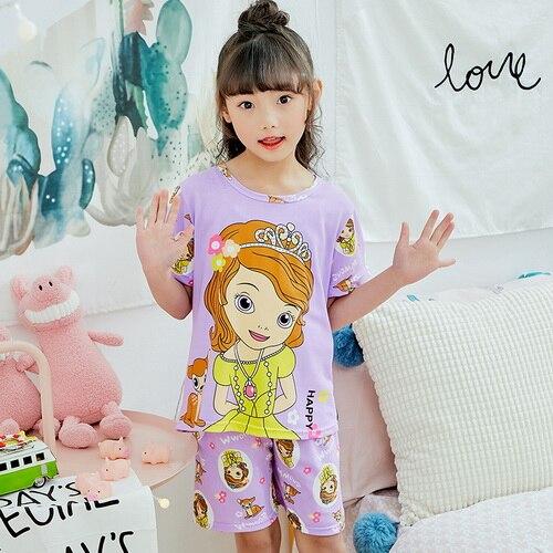 Children Clothing Summer pyjamas Girls Baby Pajamas Cotton Princess Nightgown Kids Home Cltohing Girl Sleepwear XIN507