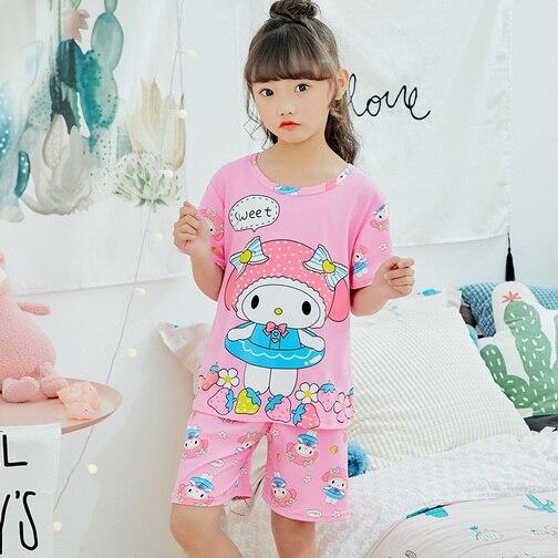Children Clothing Summer pyjamas Girls Baby Pajamas Cotton Princess Nightgown Kids Home Cltohing Girl Sleepwear XIN507