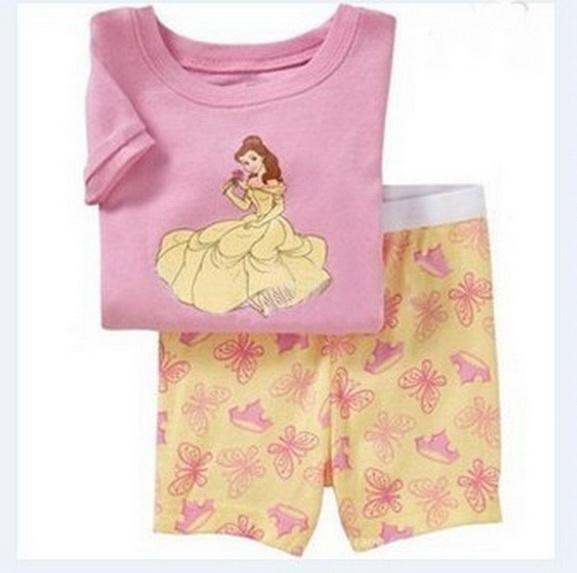 2018 Summer Children Cartoon Pyjamas Clothing Sets Boys Girls Short Sleeve Tops+Pants Suit Baby Kids Pajamas Set for 2-7T D53