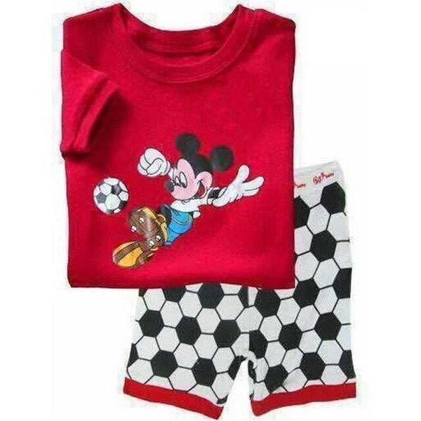 A%A-604 2PCS Kids Baby Pajamas Set Toddler Kid Boy Girls Minnie Mickey Pijamas Long Sleeve Pyjamas set Tops Long Pants Sleepwea