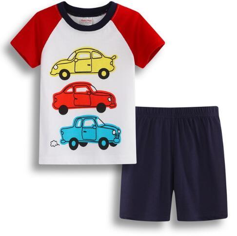 A%A-604 2PCS Kids Baby Pajamas Set Toddler Kid Boy Girls Minnie Mickey Pijamas Long Sleeve Pyjamas set Tops Long Pants Sleepwea