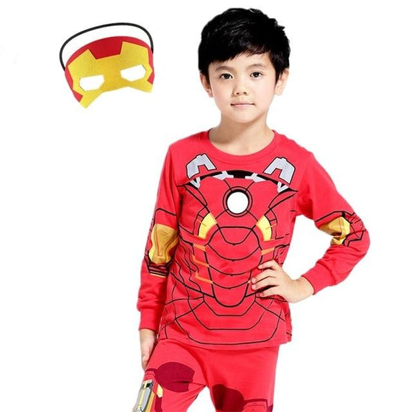 Kids Boy Sleepwear Clothes Set Hulk Spiderman Ironman Thor Winter Pyjamas Avengers Sleepwear Child Pijamas Chidren Pajamas 2-10
