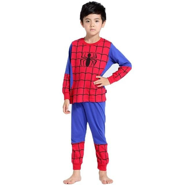 Kids Boy Sleepwear Clothes Set Hulk Spiderman Ironman Thor Winter Pyjamas Avengers Sleepwear Child Pijamas Chidren Pajamas 2-10
