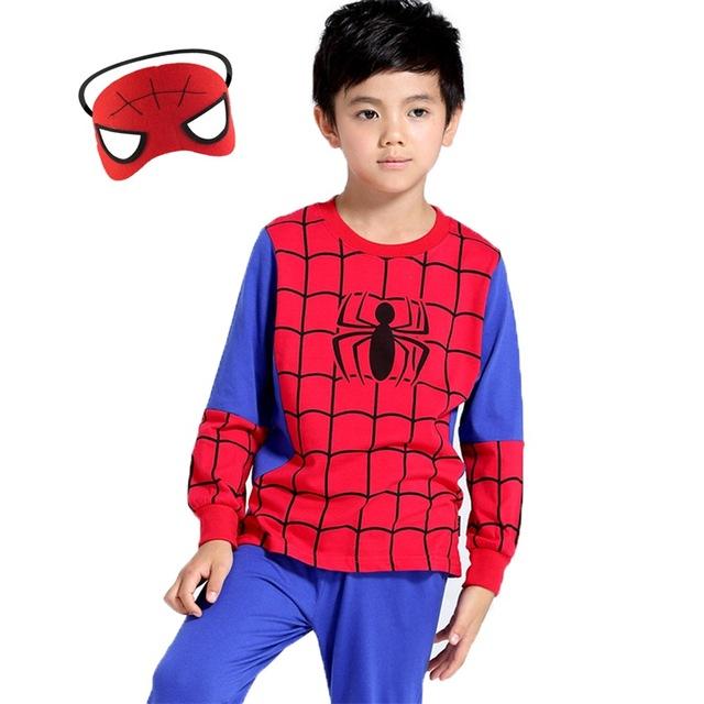 Kids Boy Sleepwear Clothes Set Hulk Spiderman Ironman Thor Winter Pyjamas Avengers Sleepwear Child Pijamas Chidren Pajamas 2-10