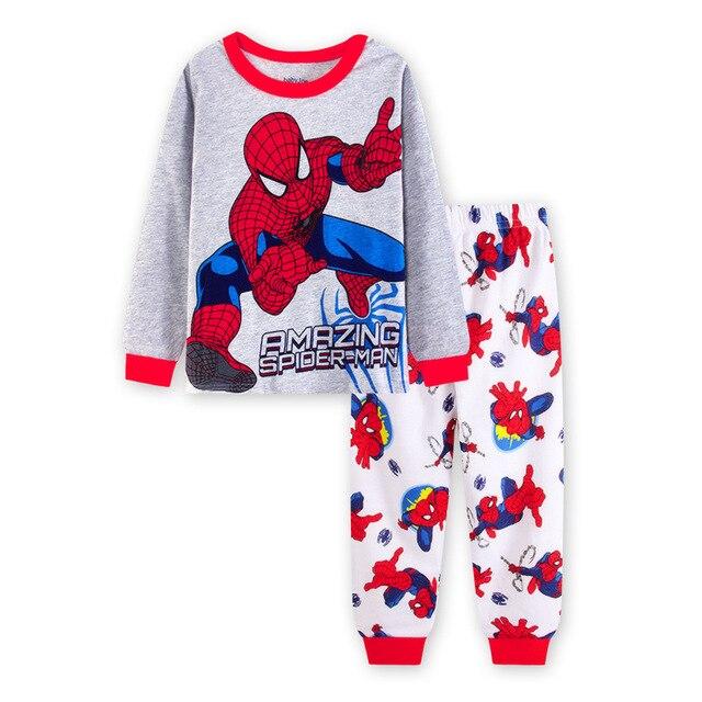 New 2-7y cartoon kids pajama sets cotton long sleeve clothing set spring winter child pyjamas set baby girls boys sleepwear HY13