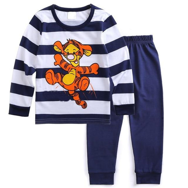 New 2-7y cartoon kids pajama sets cotton long sleeve clothing set spring winter child pyjamas set baby girls boys sleepwear HY13