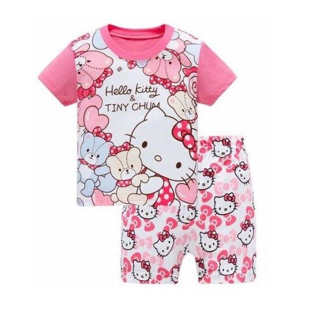 2019 Summer Baby Sleepwear Boys Pajamas Children Pyjamas Girls Cartoon Pajamas Kids Clothing Set
