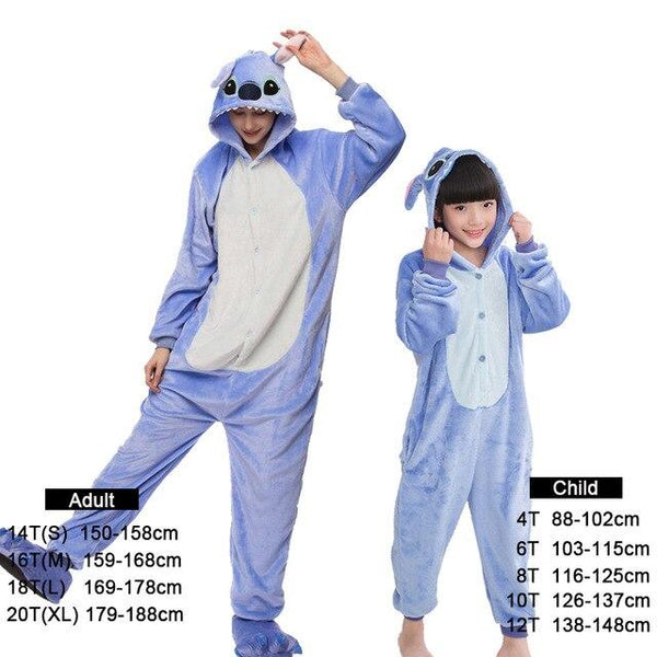 Flannel kids pajama set winter animal adult unicorn pajamas for women men warm pyjamas kigurumi onesie fox boys girls sleepwear