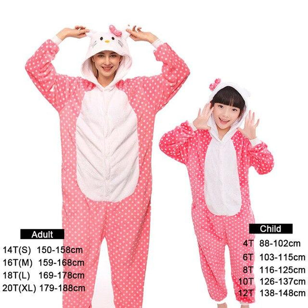 Flannel kids pajama set winter animal adult unicorn pajamas for women men warm pyjamas kigurumi onesie fox boys girls sleepwear
