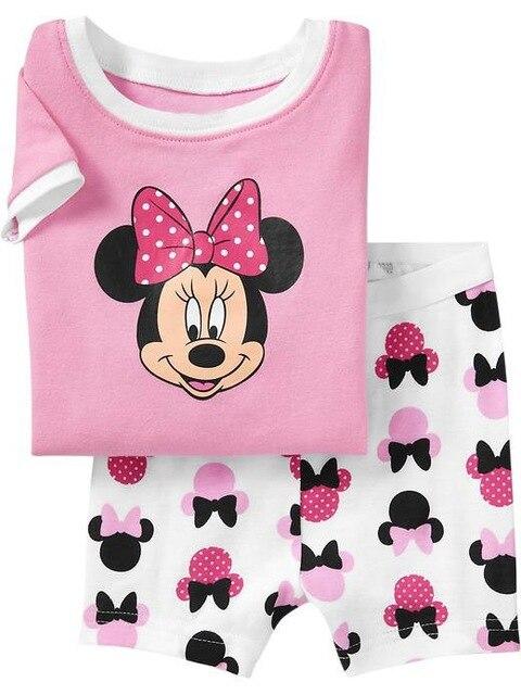 2019 Kids Summer Pajamas Clothing Children Underwear Cartoon Letter T-shirts+Shorts Boys Girls Sleepwear Baby Pyjamas Sets G76