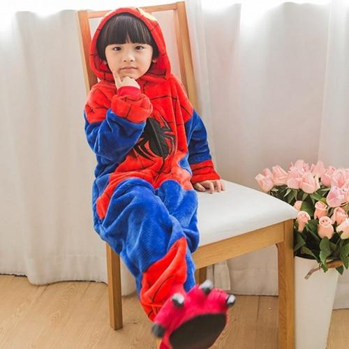 Boy Girl Pajamas Children New Unisex pijamas Spiderman Minions Pikachu Kid Cartoon Animal Cosplay Pyjama Onesie Sleepwear Hoodie