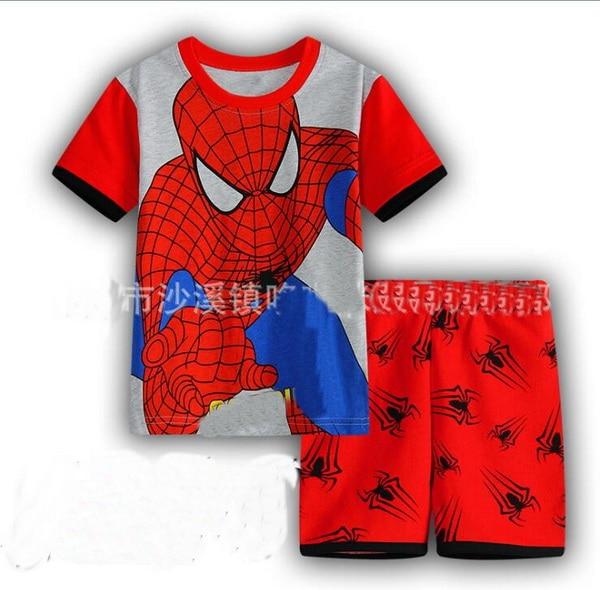 Hot Sale Sleepwear Kids Sets Short Sleeve Cartoon Boy Pajamas Set For Baby Sleep Wear Clothing 2-7 Year nightgown Sleepwear