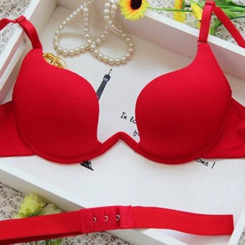 Sexy Deep U Plunge Bra LowCut Convertible Halter Multipoint Push Up Bra 32-38B