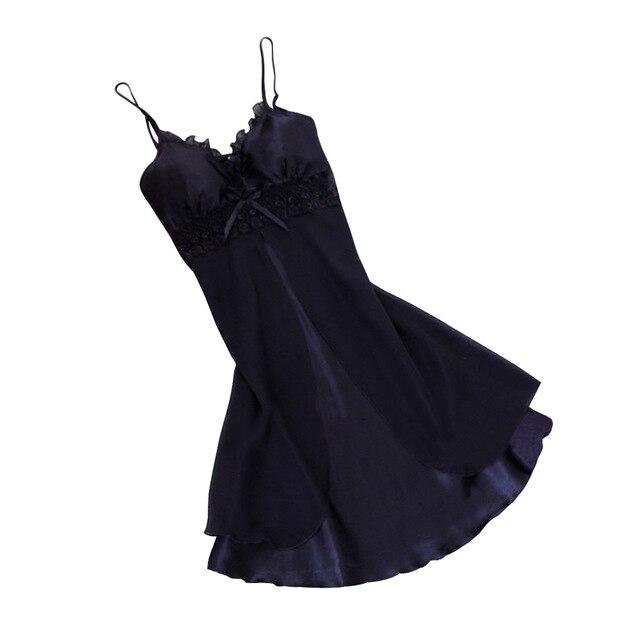 Fashion Sexy Women Nightgown Casual Ladies Sleepwear Nightdress Sleeveless V-neck Mini Nightie Braces Nightdress FS99