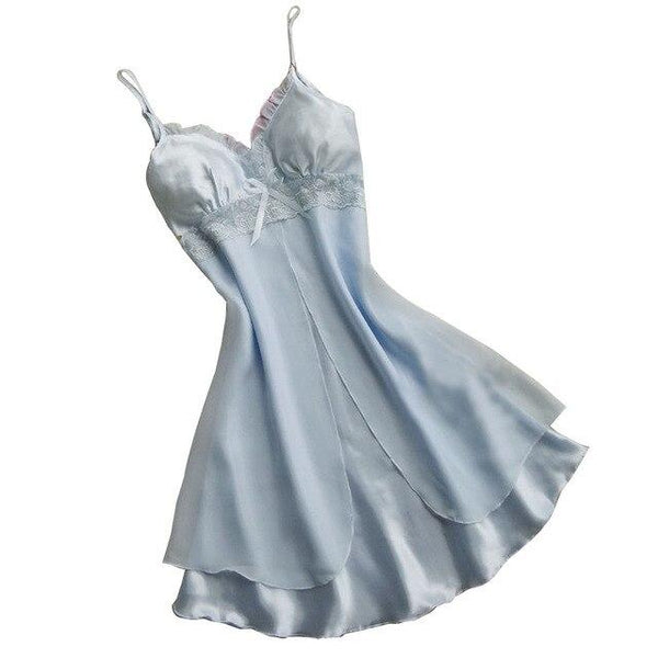 Fashion Sexy Women Nightgown Casual Ladies Sleepwear Nightdress Sleeveless V-neck Mini Nightie Braces Nightdress FS99