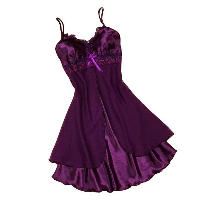 Fashion Sexy Women Nightgown Casual Ladies Sleepwear Nightdress Sleeveless V-neck Mini Nightie Braces Nightdress FS99