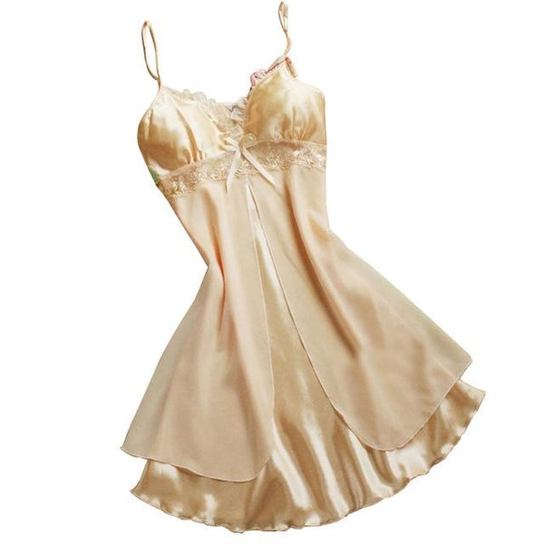 Fashion Sexy Women Nightgown Casual Ladies Sleepwear Nightdress Sleeveless V-neck Mini Nightie Braces Nightdress FS99