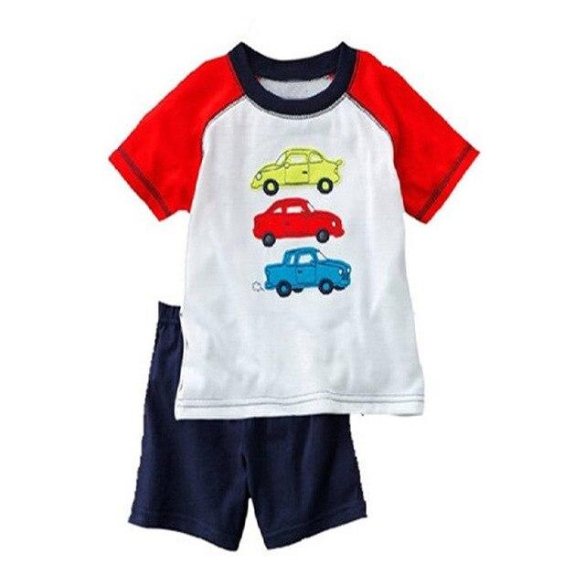 EOICIOI T shirt pants Set Baby Boy Girl Cartoon Pikachu Cat superman clothing set pajamas for kids Children's pajamas summer 2-7