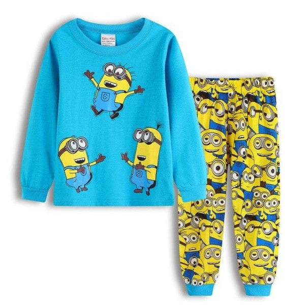 Boy Cartoon pajamas suit for girl Long Sleeve Pajama Children pijama Pyjamas Kids children Sleepwear clothes at home nightgown