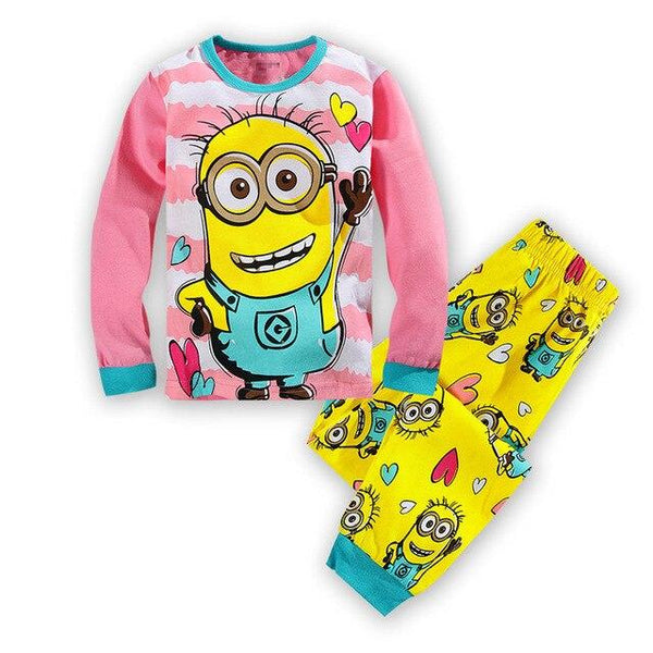 Boy Cartoon pajamas suit for girl Long Sleeve Pajama Children pijama Pyjamas Kids children Sleepwear clothes at home nightgown