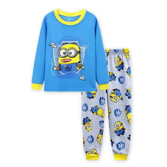 Boy Cartoon pajamas suit for girl Long Sleeve Pajama Children pijama Pyjamas Kids children Sleepwear clothes at home nightgown