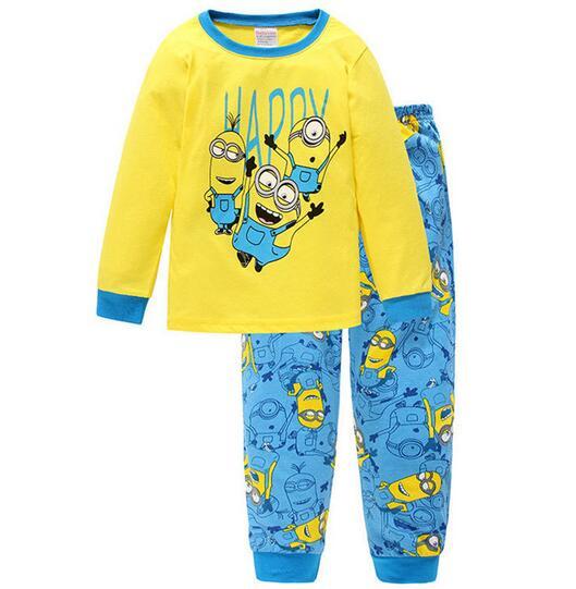 Boy Cartoon pajamas suit for girl Long Sleeve Pajama Children pijama Pyjamas Kids children Sleepwear clothes at home nightgown