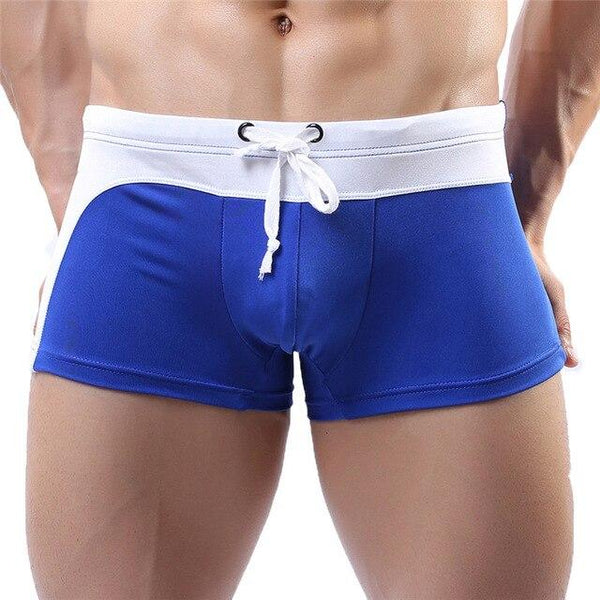 Men Sexy Swimwear Swimming Trunks Pants Shorts Boxers Underwear New Patchwork Swimsuit Maillot De Bain Gay Pouch Hot Sell C0872