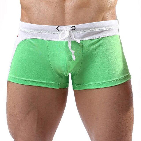 Men Sexy Swimwear Swimming Trunks Pants Shorts Boxers Underwear New Patchwork Swimsuit Maillot De Bain Gay Pouch Hot Sell C0872