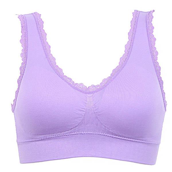 New Women Lady Chic Casual Solid Lace Fitness Bra Padded Bra Tops Stretch Vest lingerie top