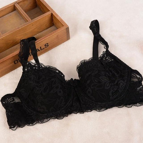 Fashion Lady Women Ultra-thin Sexy Breathable Lace Comfortable Adjustable Push Up Bra For Women B Cup 70B/ 75B/ 80B/ 85B/ 90B