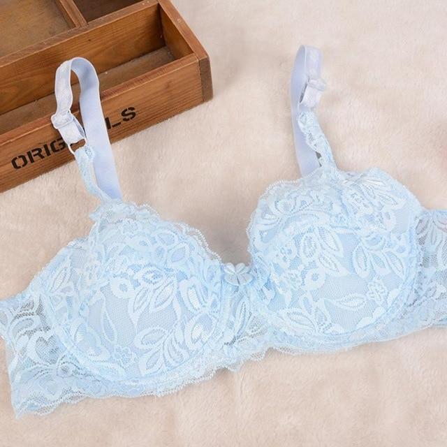 Fashion Lady Women Ultra-thin Sexy Breathable Lace Comfortable Adjustable Push Up Bra For Women B Cup 70B/ 75B/ 80B/ 85B/ 90B