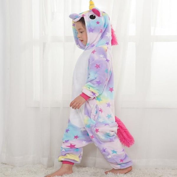 Children Pajamas Unicorn Pyjamas Kids Pajama One piece Cartoon Pajama Unisex Warm Winter Cute Pijamas Unicornio pijama infantil